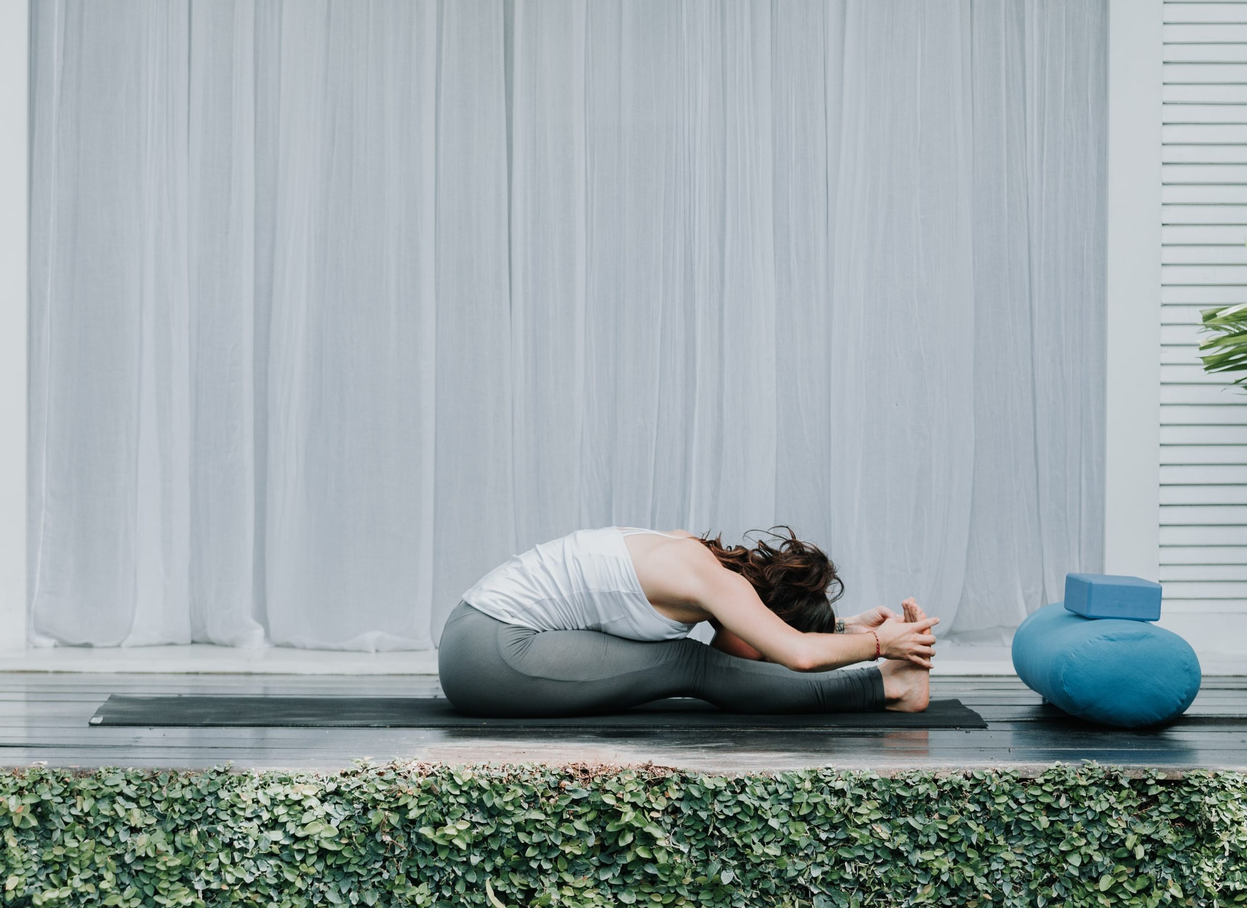 Bali Yoga Retreats yoga flow for reducing anxiety forward seat fold