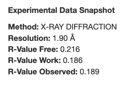 Figure 1: Experimental Data Snapshot of PDB ID 7s98, displaying overall structure quality measures.