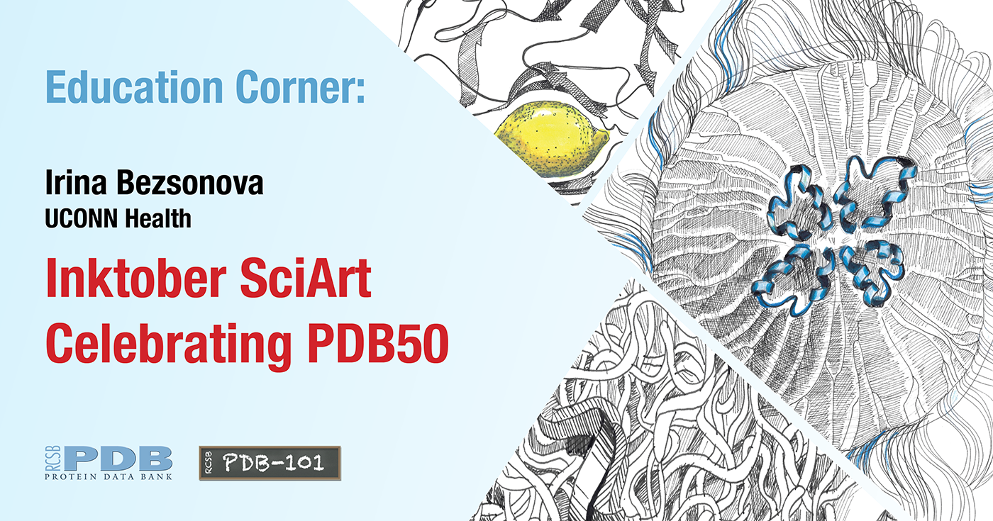 Inktober SciArt Celebrating PDB50-graphic